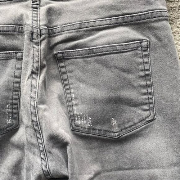 The Kooples Gray Distressed Button Fly Straight Leg Jeans 30 - Picture 8 of 11